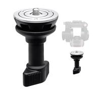 Manfrotto Adaptador de Semiesfera 60mm para Usar Rótula de Base Plana 60 Mm con Trípode de Vídeo, Palanca Corta, Tomas a RAS de Suelo