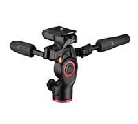 Manfrotto Befree 3-Way Live Camera Tripod Head Aluminium 6kg Payload for Travel Tripods with Foldable Handles Fluid Drag System for Ph