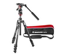 Manfrotto Befree Travel - Trípode de vídeo Profesional con Sistema de Arrastre Fluido, Peso Ligero, Color Negro (MVKBFRL-LIVEUS)