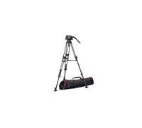 Manfrotto, Cabezal de Vídeo Fluido 509 con Trípode Fast Twin 645 de Aluminio, Kit Profesional para DSLR, Reflex, Cámara Digital, Cámara de Vídeo, Videógrafos, Carga Máxima 13 kg