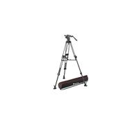 Manfrotto, Cabezal de Vídeo Fluido Nitrotech 608 con Trípode Fast Twin 645 de Carbono, Kit Profesional para DSLR, Reflex, Cámara Digital, Cámara de Vídeo, Videógrafos, Carga Máxima 14 kg