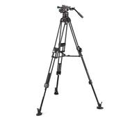 Manfrotto, Cabezal de Vídeo Fluido Nitrotech 612 con Trípode Fast Twin 645 de Aluminio, Kit Profesional para DSLR, Reflex, Cámara Digital, Cámara de Vídeo, Videógrafos, Carga Máxima 18 kg