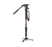 Manfrotto Element MII Kit Monopié Vídeo Fluido Aluminio con Rótula, Ligero, Carga hasta 4 kg, Base Fluida Plegable, 4 Secciones, Twist Locks, para Cámaras DSLR y Sin Espejo