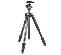Manfrotto Element MII - Trípode de Aluminio de 4 Secciones con Cabeza esférica, Color Negro