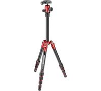 Manfrotto Element Traveller - Kit de trípode pequeño de Aluminio de 5 Secciones con Cabeza de Bola, Elemento pequeño de 56.3 Pulgadas, Rojo
