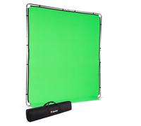 Manfrotto EzyFrame Kit de Fondo Colapsable Gran Formato para Fotografía/Vídeo - 2 x 2,3 m - Croma Verde - Estructura en Aluminio de Montaje Rápido - Incluye Maletín Rígido - Ultraportátil - LL LB7946