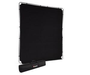 Manfrotto EzyFrame Kit de Fondo Colapsable Gran Formato para Fotografía/Vídeo - 2 x 2,3 m - Negro - Estructura en Aluminio de Montaje Rápido - Incluye Maletín Rígido - Ultraportátil - LL LB7952