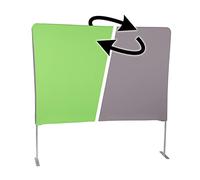Manfrotto Fondo para Videoconferencia - Bastidor de Aluminio Colapsable con Cubierta de Doble Cara: Verde/Gris - 2m x 2m - MLVC2201GG