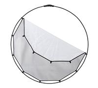 Manfrotto HaloCompact Plus Reflector 98 cm / 38 pulg. - Reflector Circular - Tecnología RapidExoframe™ - Bastidor de Aluminio Colapsable con Cubierta de Doble Cara: Plata/Blanco - LL LR3331