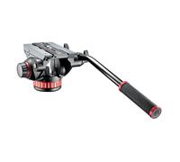 Manfrotto MVH502AH Cabezal de Video con Base Plana y Palanca Fija, Cabeza para Cámaras de Video Compactas y Cámaras DSLR para Filmación, Creación de Contenidos, Vlogging, Transmisión en Vivo