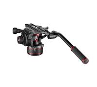 Manfrotto MVH612AH - Rótula de Vídeo Fuida Nitrotech para DSLR, Mirrorless, de Vídeo y Cine, Sistema de Contrabalanceo Continuo de 4-12 kg y de Arrastre Fluido Continuo Variable, Carga Soportada 18 kg