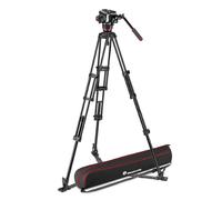 Manfrotto MVK504XTWINGA 504X Kit formado por cabezal de vídeo + trípode Twin Leg GS en aluminio