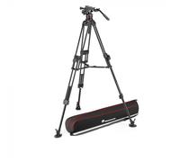 Manfrotto NITROTECH 612 con trípode de vídeo 645 Fast Twin de aluminio