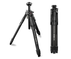 Manfrotto One Trípode Híbrido de Aluminio, para Foto & Vídeo, Carga 15kg, Columna Niveladora, Columna Horizontal 90°, Sistema Quick Release, Trípode Ligero para Cámaras DSLR & Mirrorless