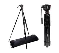Manfrotto ONE Video con Rótula Fluida 500X, Trípode de Aluminio | Carga 5 kg, Nivelación, Liberación Rápida y Rótula Fluida para Mirrorless y Videocámaras Compactas