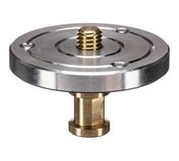 Manfrotto Placa de Montaje de Cabeza de trípode de 208, 3/8 Pulgadas con Perno para la súper Abrazadera
