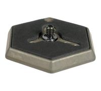 Manfrotto 030-14 - Zapata de Cambio rápido con Rosca 1/4", Gris