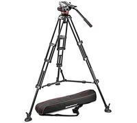Manfrotto - Sistema de vídeo líquido profesional con patas de aluminio y espátula media