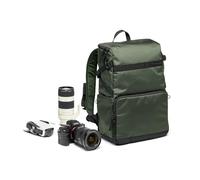 Manfrotto Street Slim Mochila para Cámaras Réflex y sin Espejo, Acceso Frontal y Trasero, Inserto Extraible para Cámera y Portátil, Mochila Compacta para Accesorios de Fotografía, Color Verde