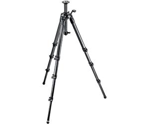 Manfrotto Trípode de carbono MT057C4-G, 4 segmentos, mástil con manivela