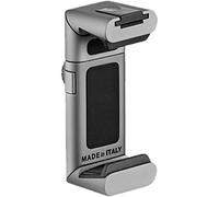 Manfrotto Twist Grip - Soporte universal para smartphone, Premium, gris/plateado mate