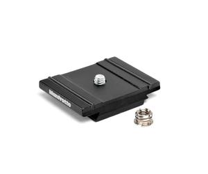 Manfrotto Zapata 200PL en Aluminio para Trípodes de Cámara, Ligera y Compacta, Fácil y Rápida Instalación, para Equipo de Fotografía para Creación de Contenidos y Vlogging