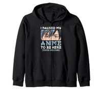 Manga Anime Teen I Paused My Anime To Be Here Otaku Anime Sudadera con Capucha