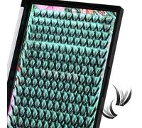 Manga Cluster pestañas 168 extensiones de pestañas, aspecto mojado, ultrafinas, banda invisible para pestañas, extensiones tipo pico de anime de amplio alcance (gatito, D-10-18 mm)