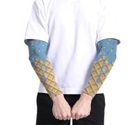 Manga Compresiva para Brazo Entero | Protector Brazo Running Senderismo Aire Libre | Estampado Helado Protección UV Combinación Colores Codo Mujer Hombre Ejercicio Jardinería Caza Interior