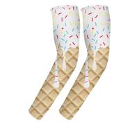 Manga Compresora Para Brazo,Mangas Refrescantes Para Brazos | Protector De Codo Estampado Helado Con Protección UV Unisex Para Ciclismo Senderismo Viajes Actividades Al Aire Libre