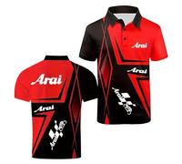 Manga Corta Deporte Po.loT-Shirt A.R.A.I，Camisa de Po.lo Golf Tenis con Estampado，Camisetas Técnica Apta para Trail Trekking y Más(Hongse,XL)