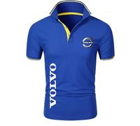 Manga Corta Deporte Po.loT-Shirt Vo-lv.o, Camiseta De Cuello En V Con Estampado, Per.fecto Para Salidas De Fin De Semana, ajuste(Blue,XL)