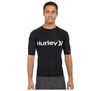 Hurley OAO Quickdry Rashguard SS Camisa de protección de Sarpullido, Negro, S para Hombre