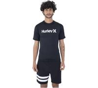 Hurley OAO Quickdry Rashguard SS Camisa de protección de Sarpullido, Negro, S para Hombre