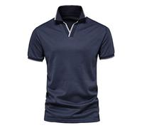 Manga Corta para Hombre Camisetas De Manga Corta para Hombre Chemise Polo Manches Courtes Homme Tricot Extensible Color Liso Camiseta De Verano Ideal Salir