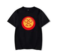 Manga Corta Para Mujeres Anime SAKAMOTO DAYS De Algodón Con Cuello Redondo Imprimir Patrón Camiseta Unisex De Estudiante Camiseta Street Harajuku Vintage Top Para Hombre Y Mujer Cosplay-Black||XS