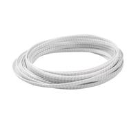 Manga de Alambre Funda de Cable for Tubo de gestión de Red de Pet, Malla Trenzada, Funda de Cable antienvejecimiento, 1 Pieza(White Silver,6MM*20M)