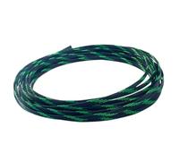 Manga de Alambre Funda de Cable for Tubo de gestión de Red de Pet, Malla Trenzada, Funda de Cable antienvejecimiento, 1 Pieza(Black Green,4MM*1M)