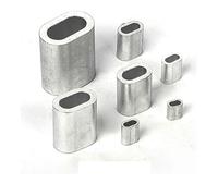 Manga de Aluminio Fija de Cuerda de Alambre, Clip de Aluminio Ovalado prensado, círculo de Bloqueo de Conector de 0,5/1/2/3/4/5/6/8/10/12~26mm, Hebilla Fija de Al(Oval,4.0mm (30Pcs))