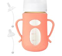 Manga de biberón, tapa de biberón,Protector de botella de leche de silicona - protectora para botella de alimenticio, protector de botella de leche resistente a caídas av