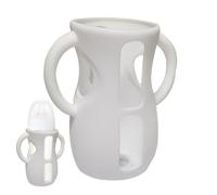 Manga de botella de silicona, manga de botella de leche con asas - porta bot tilla anti -rotura, antidrop y shock resistente al lavavajillas