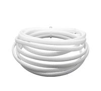 Manga de cable trenzado PET de 10M, tubería de telar de alambre de alta densidad de tejido apretado de 2-40mm(WHITE,6mm)