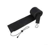 Manga de caña hecha de goma sintética para una protección completa de los conjuntos de carretes giratorios y de cebo (negro)