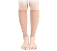 Manga de compresión de pantorrilla, medias de compresión de 23-32 mmhg, medias hasta la rodilla sin pies decrecientes para hombres, mujeres, calcetines sin pies