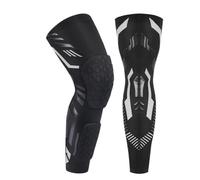 Manga de Compresión de Pierna Completa Rodillera acolchada anticolisión, rodillera de compresión, mangas largas for deportes, baloncesto, fútbol, voleibol, rodilleras, espinillera(Black-2Pcs,XL)