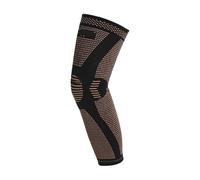 Manga de Compresión de Pierna Completa Rodilleras cálidas y alargadas, elásticas, absorbentes del sudor, transpirables a presión, tela de nailon tejida en cobre, silicona antideslizante(1PCS,XXL)