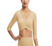 Manga de compresión para el brazo para mujer, para cierre frontal, faja moldeadora, corrector de postura, cirugía, mangas de compresión, caqui, XL