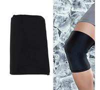 Manga de Compresión para Terapia de Frío, para Artritis, Lesiones, Recuperación Deportiva, Reutilizable, Cómoda Y Ultra Flexible, Envoltura de Hielo para Rodillas, Codos, Espinillas,(Negro L)