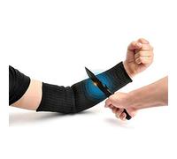 Manga de protección del brazo corte guantes de protección Anti-Cut Negro Kevlar Sleeve Arm Protection, 1 Par Brazo de alambre de acero Bracer Resistente al corte Sleeves para Garden Kitchen Work
