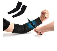 Manga de protección para el brazo: protección contra el brazo en la funda de Kevlar negra antitrapura, resistente a las quemaduras y resistente a los cortes, seguridad contra la abrasión para la cocin